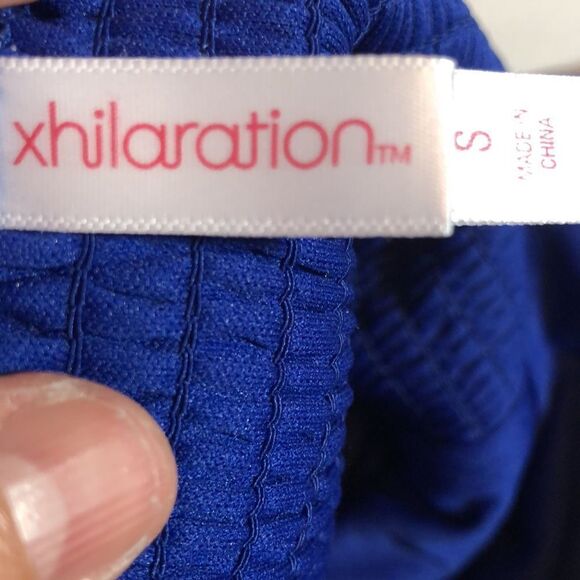 Xhilaration Blue Patterned Dress in a Floral Burnout Pattern - Picture 11 of 14